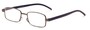 Angle of The Piper in Gunmetal/Blue, Women's and Men's Rectangle Reading Glasses