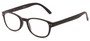 Angle of The Jude in Black, Women's and Men's Retro Square Reading Glasses