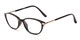 Angle of The Peach in Black, Women's Cat Eye Reading Glasses