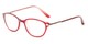 Angle of The Peach in Red, Women's Cat Eye Reading Glasses