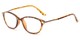 Angle of The Peach in Light Brown Tortoise, Women's Cat Eye Reading Glasses