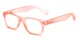 Angle of The Valentine in Pink/Orange, Women's and Men's Retro Square Reading Glasses