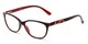 Angle of The Serenity in Black/Red, Women's Cat Eye Reading Glasses