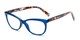 Angle of The Liv in Blue/Tortoise, Women's Cat Eye Reading Glasses
