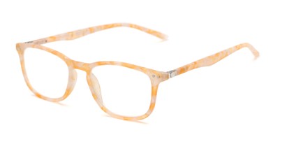 Angle of The Flower in Orange, Women's Retro Square Reading Glasses