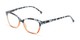 Angle of The Kit in Blue Tortoise/Orange, Women's Cat Eye Reading Glasses