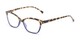 Angle of The Kit in Brown Tortoise/Dark Blue, Women's Cat Eye Reading Glasses