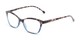 Angle of The Kit in Grey Tortoise/Blue, Women's Cat Eye Reading Glasses