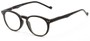 Angle of The Costello Unmagnified Computer Glasses in Black, Women's and Men's Round Reading Glasses
