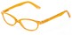 Angle of The Pandora in Orange, Women's Oval Reading Glasses