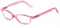 Angle of The Pandora in Pink, Women's Oval Reading Glasses