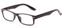 Angle of The Apollo in Glossy Black, Women's and Men's Rectangle Reading Glasses