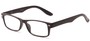 Angle of The Apollo in Matte Black, Women's and Men's Rectangle Reading Glasses