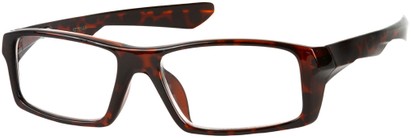 Angle of The Rhode Island in Brown Tortoise, Women's and Men's Square Reading Glasses