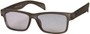 Angle of The Malone Reading Sunglasses in Dark Grey, Women's and Men's  