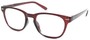 Angle of The Columbus Bifocal in Red, Women's and Men's Retro Square Reading Glasses
