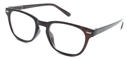 Angle of The Columbus Bifocal in Tortoise, Women's and Men's Retro Square Reading Glasses