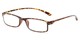 Angle of The Sawyer in Yellow Tortoise, Women's and Men's Rectangle Reading Glasses