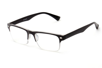 Angle of The Ottawa in Black, Women's and Men's Browline Reading Glasses