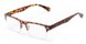 Angle of The Ottawa in Brown Tortoise, Women's and Men's Browline Reading Glasses