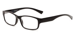 Angle of The Timmy in Black, Women's and Men's Rectangle Reading Glasses