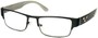 Angle of The Davenport in Black and White Frame, Women's and Men's Browline Reading Glasses