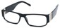 Angle of The Contemporary in Black, Women's and Men's Rectangle Reading Glasses
