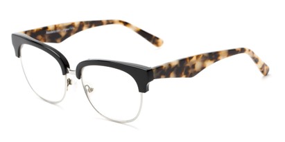 Angle of The Versailles Signature Reader in Black/Tortoise, Women's Browline Reading Glasses