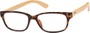 Angle of The Scout Recycled Bamboo Reader in Tortoise/Tan, Women's and Men's Retro Square Reading Glasses