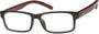 Angle of The Expedition Recycled Wood Reader in Glossy Black, Women's and Men's Rectangle Reading Glasses