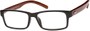 Angle of The Expedition Recycled Wood Reader in Matte Black, Women's and Men's Rectangle Reading Glasses