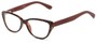 Angle of The Heather Recycled Bamboo Reader in Tortoise with Brown Temples, Women's Cat Eye Reading Glasses