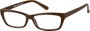 Angle of The Cabin in Dark Brown, Women's and Men's Rectangle Reading Glasses