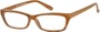 Angle of The Cabin in Light Brown, Women's and Men's Rectangle Reading Glasses