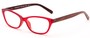 Angle of The Talulah Recycled Bark Reader in Red, Women's Cat Eye Reading Glasses