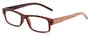 Angle of The Tennessee Recycled Bark Reader in Brown Tortoise, Women's and Men's Rectangle Reading Glasses