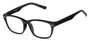 Angle of The Linda in Black, Women's and Men's Retro Square Reading Glasses