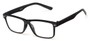 Angle of The Redwood in Black, Women's and Men's Retro Square Reading Glasses