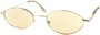 Angle of The Carver Tinted Reader in Gold with Light Amber Lenses, Women's and Men's  
