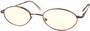 Angle of The Carver Tinted Reader in Pink with Rose Lenses, Women's and Men's  