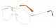 Angle of The Whitaker Bifocal in Gold, Women's and Men's Aviator Reading Glasses