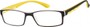 Angle of The Zionsville in Yellow, Women's and Men's Rectangle Reading Glasses
