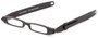 Angle of The Twistable Folding Reader  in Black, Women's and Men's Retro Square Reading Glasses
