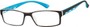 Angle of The Zionsville in Blue, Women's and Men's Rectangle Reading Glasses